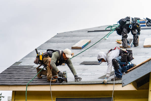 Professional Roofing technician working in Northwood, IA